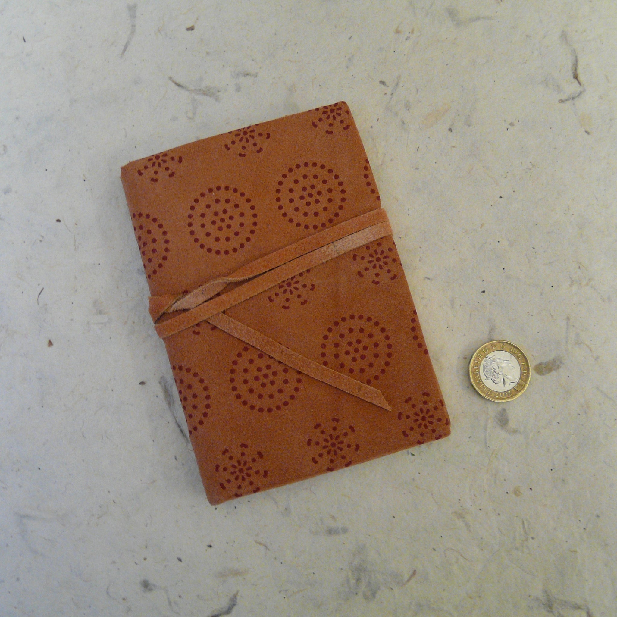Terracotta Suede Printed Notebook