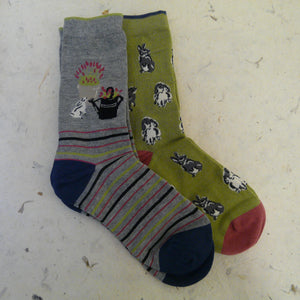 Bunny Socks in a bag (Pack of 2) size 4 - 7