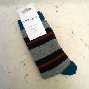 Thought Rugby Stripe Bamboo Socks 7 - 11