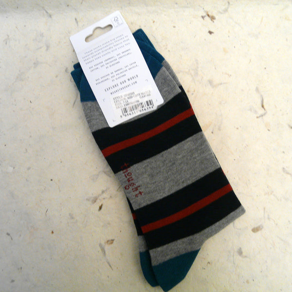 Thought Rugby Stripe Bamboo Socks 7 - 11