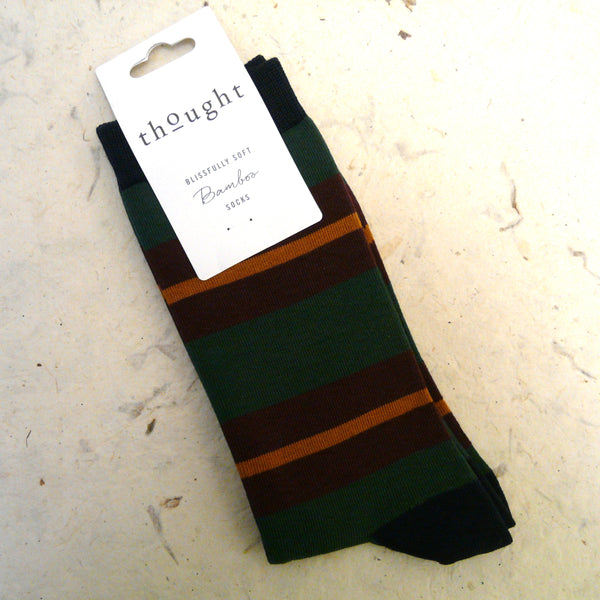 Thought Rugby Stripe Bamboo Socks 7 - 11