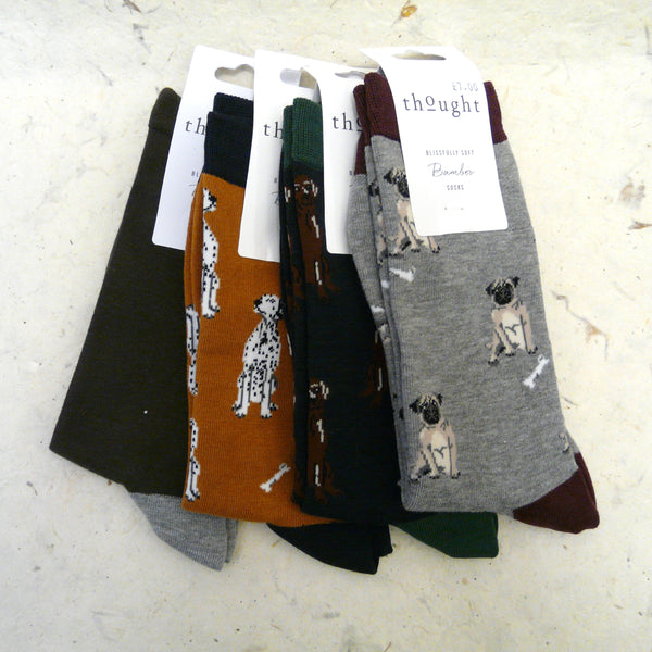 Thought Lyman Dog and Solid Jack Bamboo Socks 7 - 11