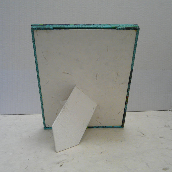 Recycled Newspaper Picture Frame Turquoise/Green/Yellow/Red