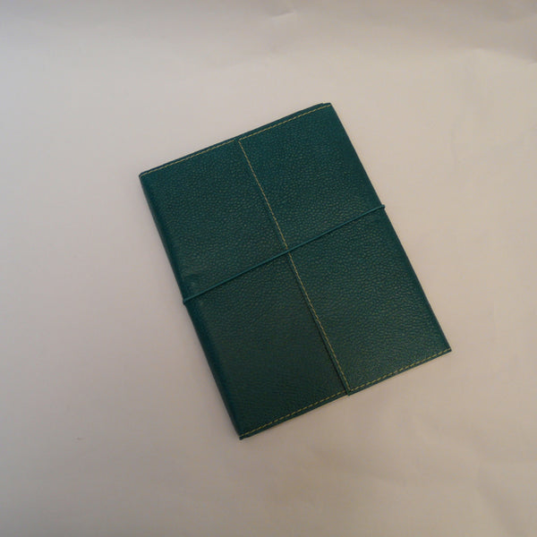 fairtrade-upcycled-cotton-A5-notebook-teal-with-elastic