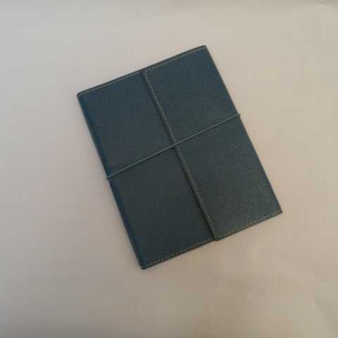 1945-fairtrade-upcycled-cotton-A5-notebook-slate-blue-with-elastic