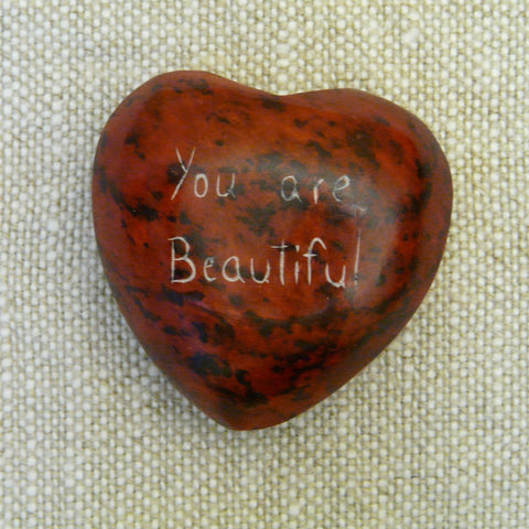 Heart Shaped Pebble - You Are Beautiful