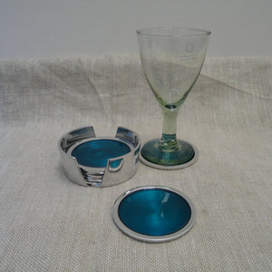 P1110253-Fair-Trade-Recycled-Aluminium-Turquoise-Coaster-set-with-glass