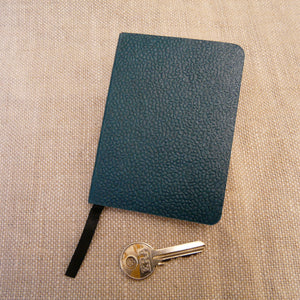 P1110307-Handmade-paper-leather-look-A7-Notebook-Teal-green-with-key