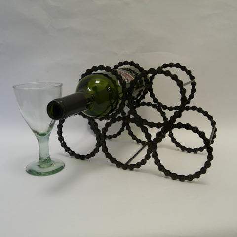 P1110357-Fair-trade-Upcycled-Bike-chain-5-bottle-wine-rack-with-glass
