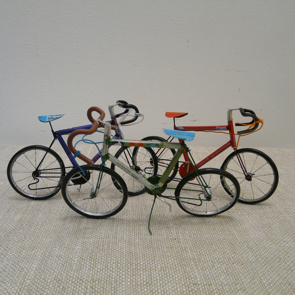 Model Racing Bicycle made from Upcycled Cans