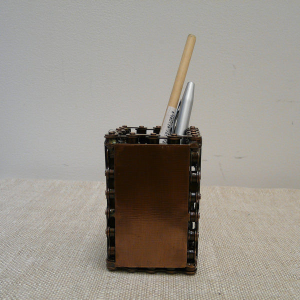 Upcycled Bike Chain Pen Pot