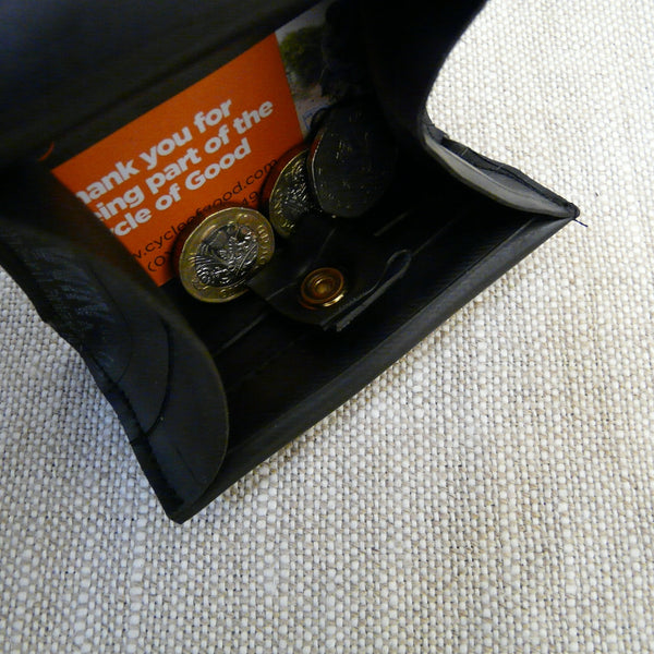 Recycled Inner Tube Pop-Up Purse