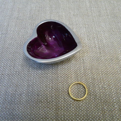 Purple Mini Recycled Aluminium Heart Dish