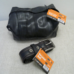 Recycled Inner Tube Washbag with Zip