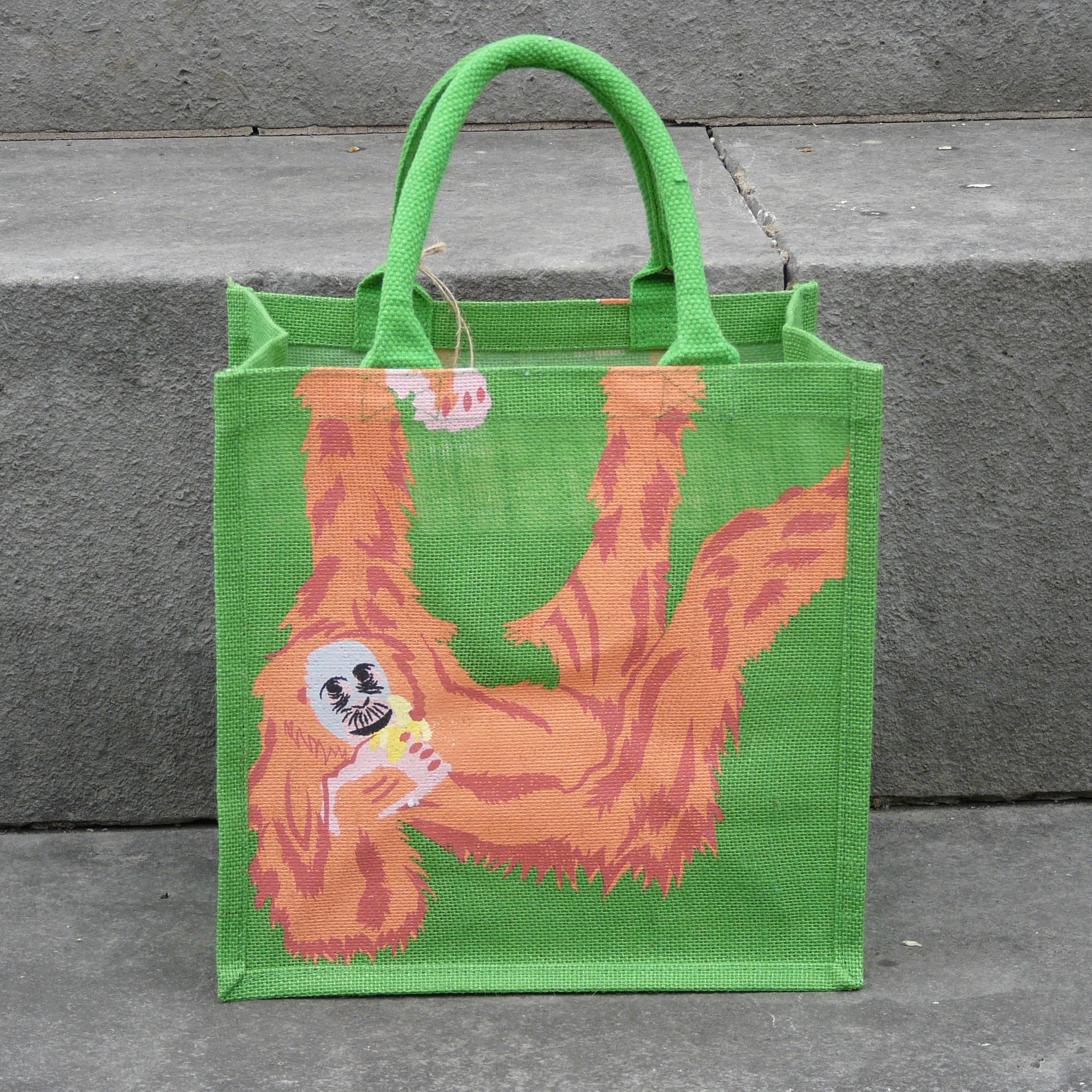 Green discount jute bag