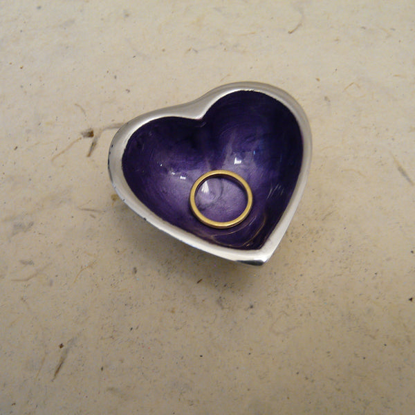 Violet Mini Recycled Aluminium Heart Dish