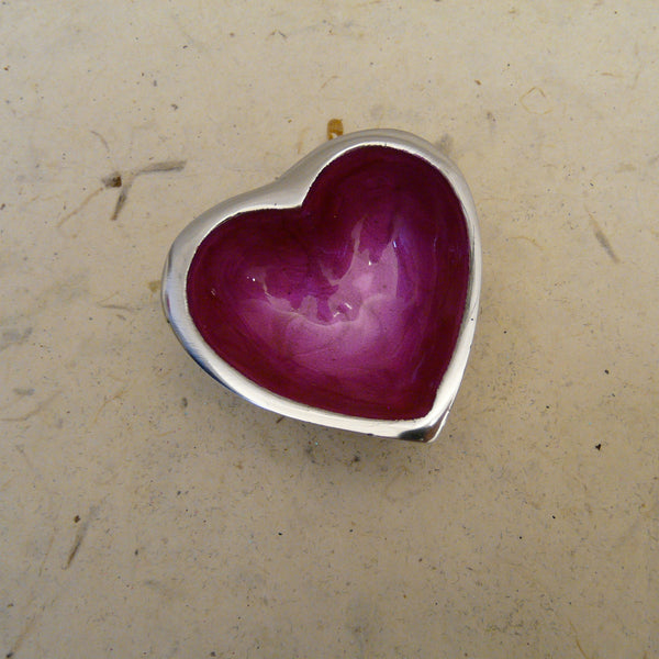 Pink Mini Recycled Aluminium Heart Dish