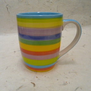 Taller Pastel Mug with Horizontal Stripes