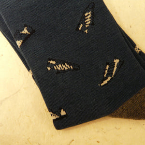 Denim Blue Sneaker Bamboo Socks