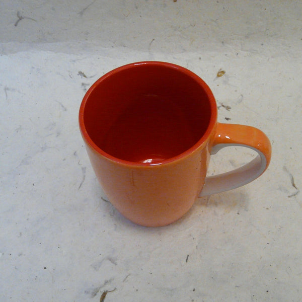 Orange and Red Hand-painted Mug