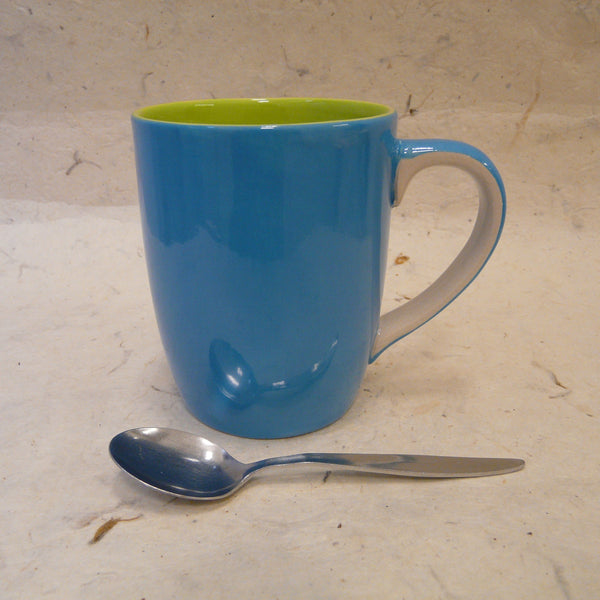 Blue and Green Hand-painted Mug