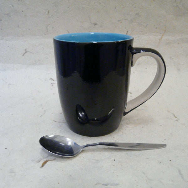 Black and Blue Hand-painted Mug