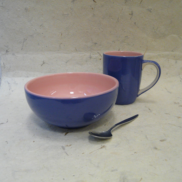 Purple and Pink Hand-painted Bowl