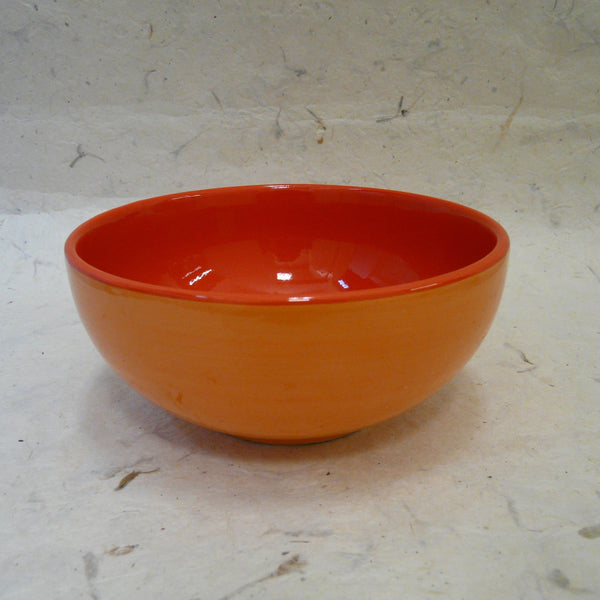 Orange and Red Hand-painted Bowl