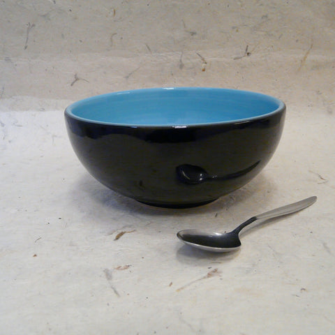Black and Blue Hand-painted Bowl