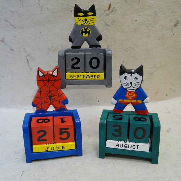 Spiderman Cat Perpetual Calendar