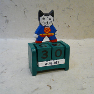 Superman Cat Perpetual Calendar