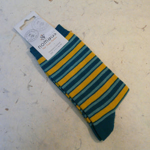 Fjord Stripe Organic Cotton Socks 7 - 11