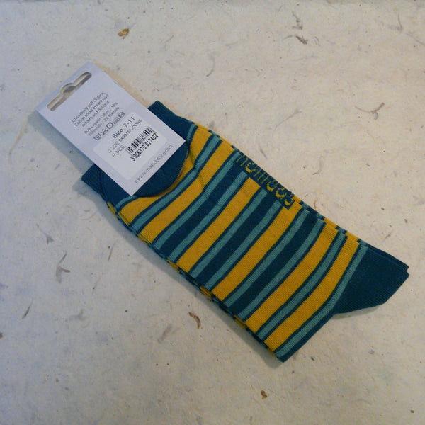 Fjord Stripe Organic Cotton Socks 7 - 11