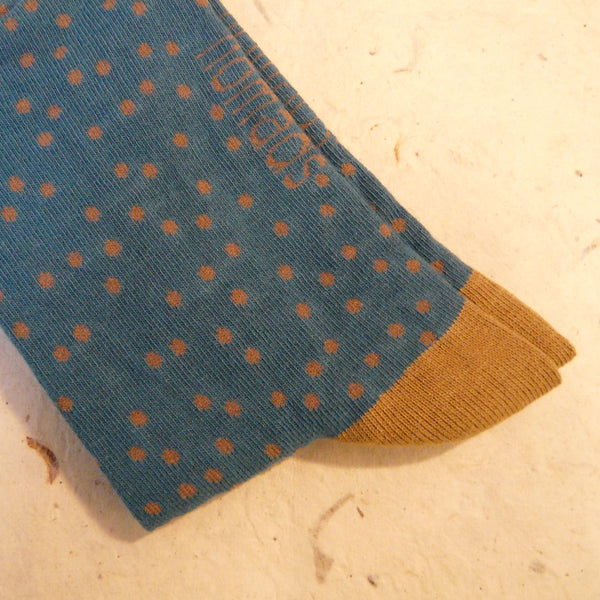 Mineral Blue Spotted Organic Cotton Socks 7 - 11