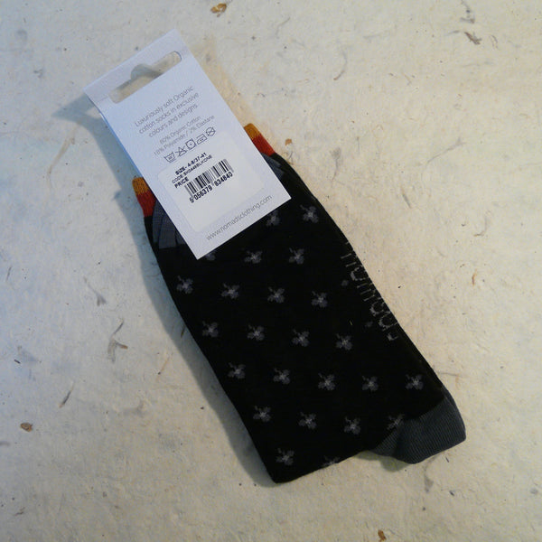 Black Organic Cotton Clover Socks 4 - 7