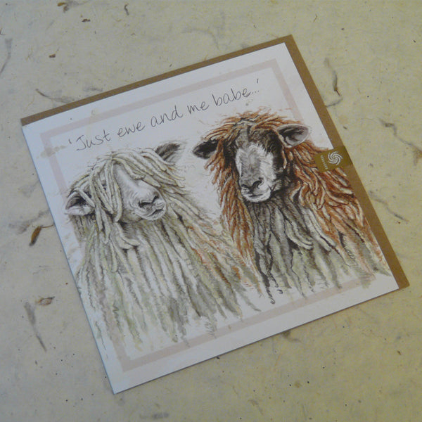 'Just Ewe and Me' - Lincoln Longwool Sheep Card